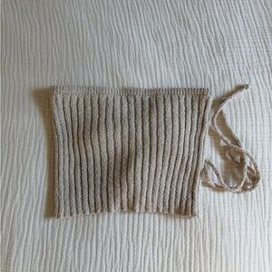 Bailey Rose Cream Knit Tube Top Tie Back